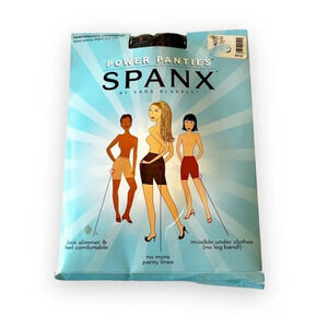 Spanx Power Panties Black Tights Size F‎